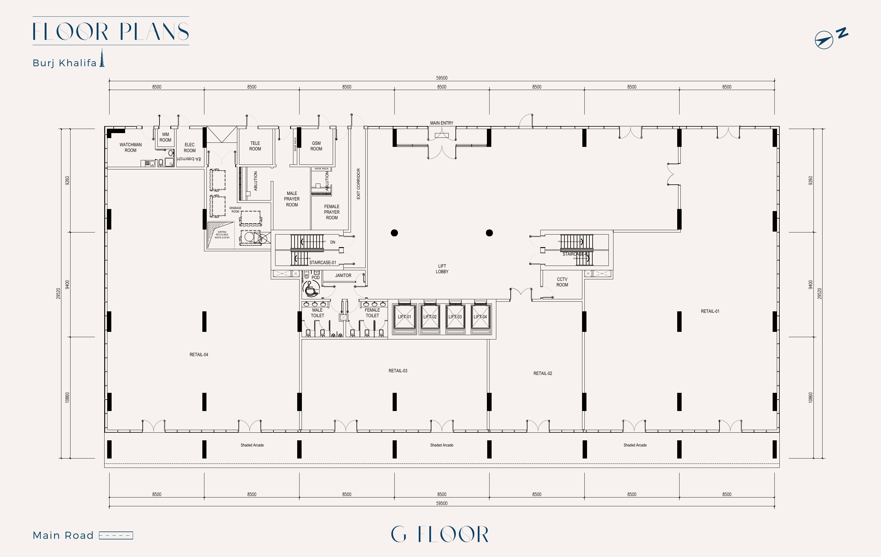 Tomorrow Commercial Tower ground floor — retail and showroom suites with main road frontage